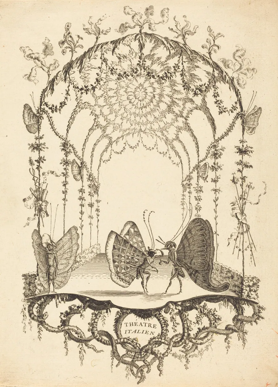 Théâtre Italien (Italian Theater) by Charles Germain de Saint-Aubin