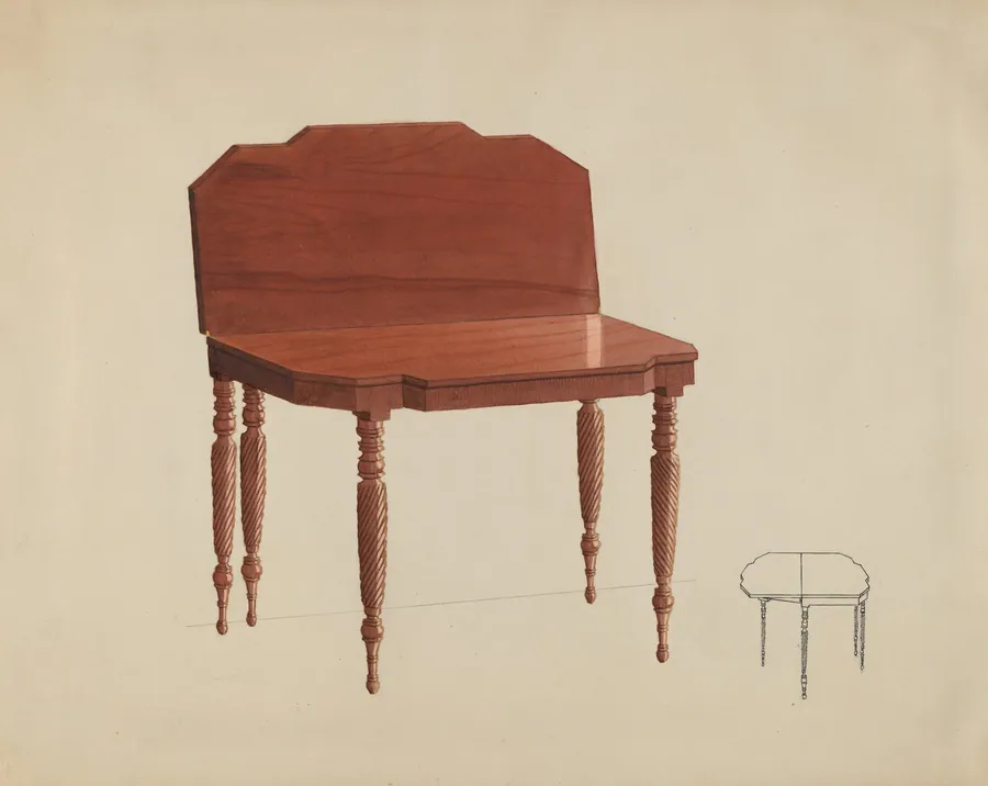 Mahogany Card Table by Dorothy Posten