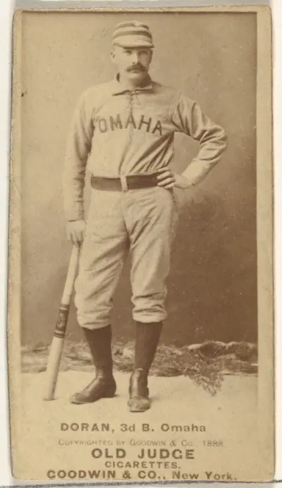 Doran, 3rd Base, Omaha Omahogs/ Lambs, from the Old Judge series (N172) for Old Judge Cigarettes