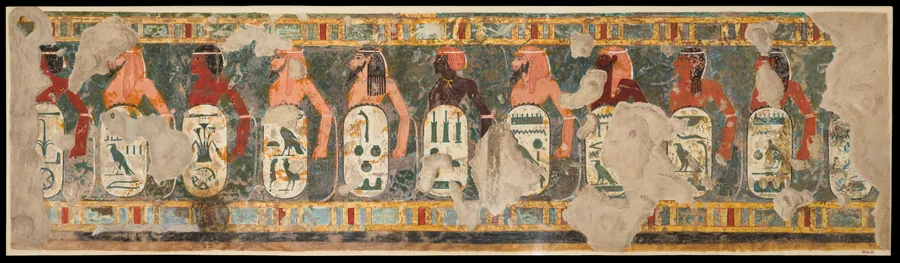 Name Rings of Subject Nations Beneath the King's Throne by Nina de Garis Davies