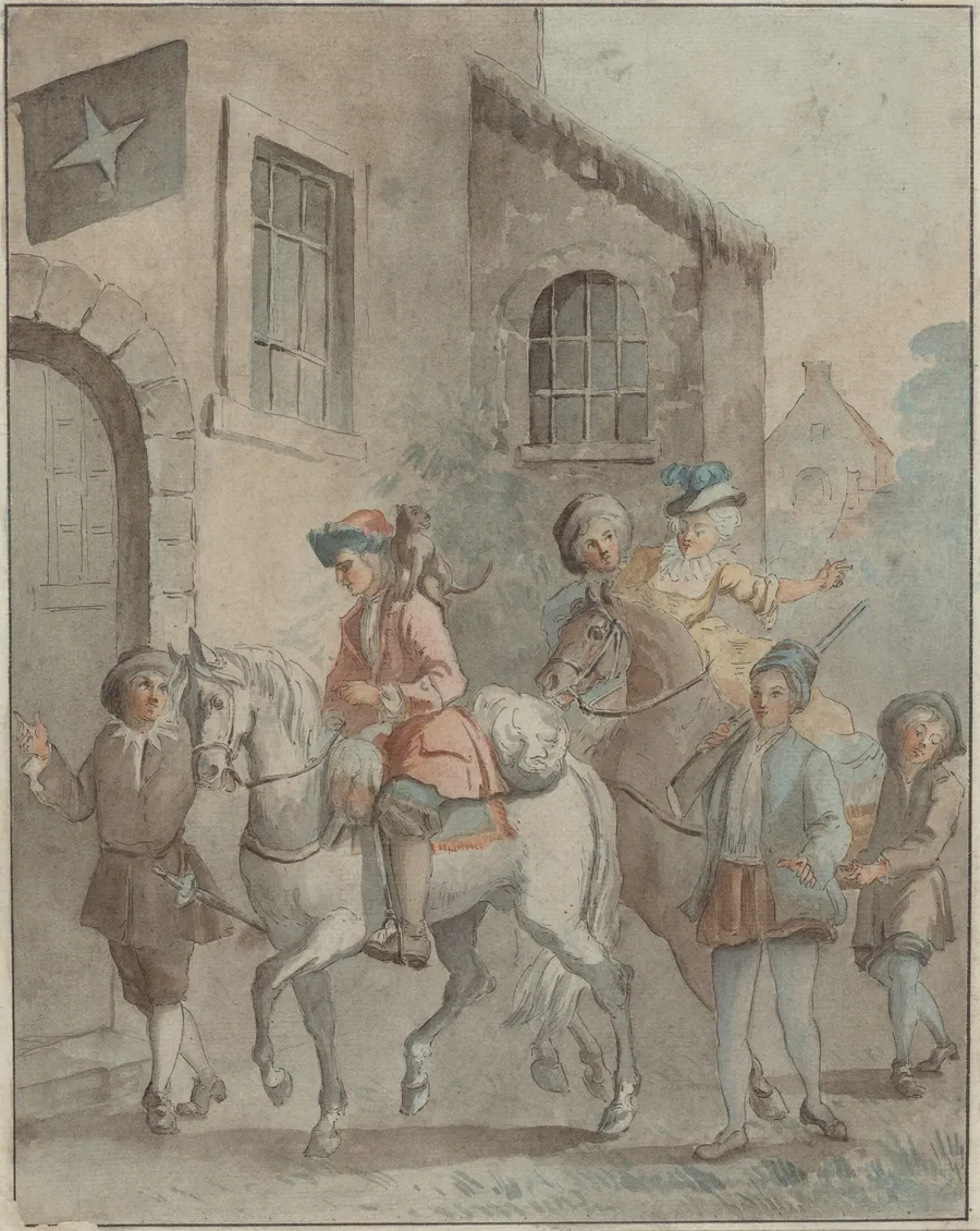 Arrival at an Inn by French 18th Century