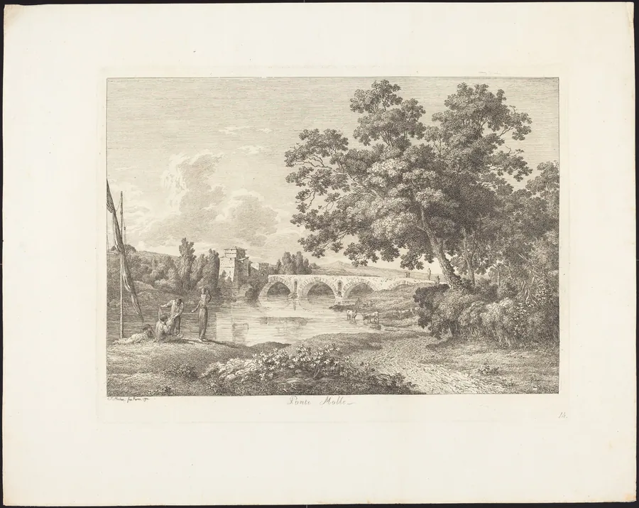 Ponte Molle by Jacob Wilhelm Mechau