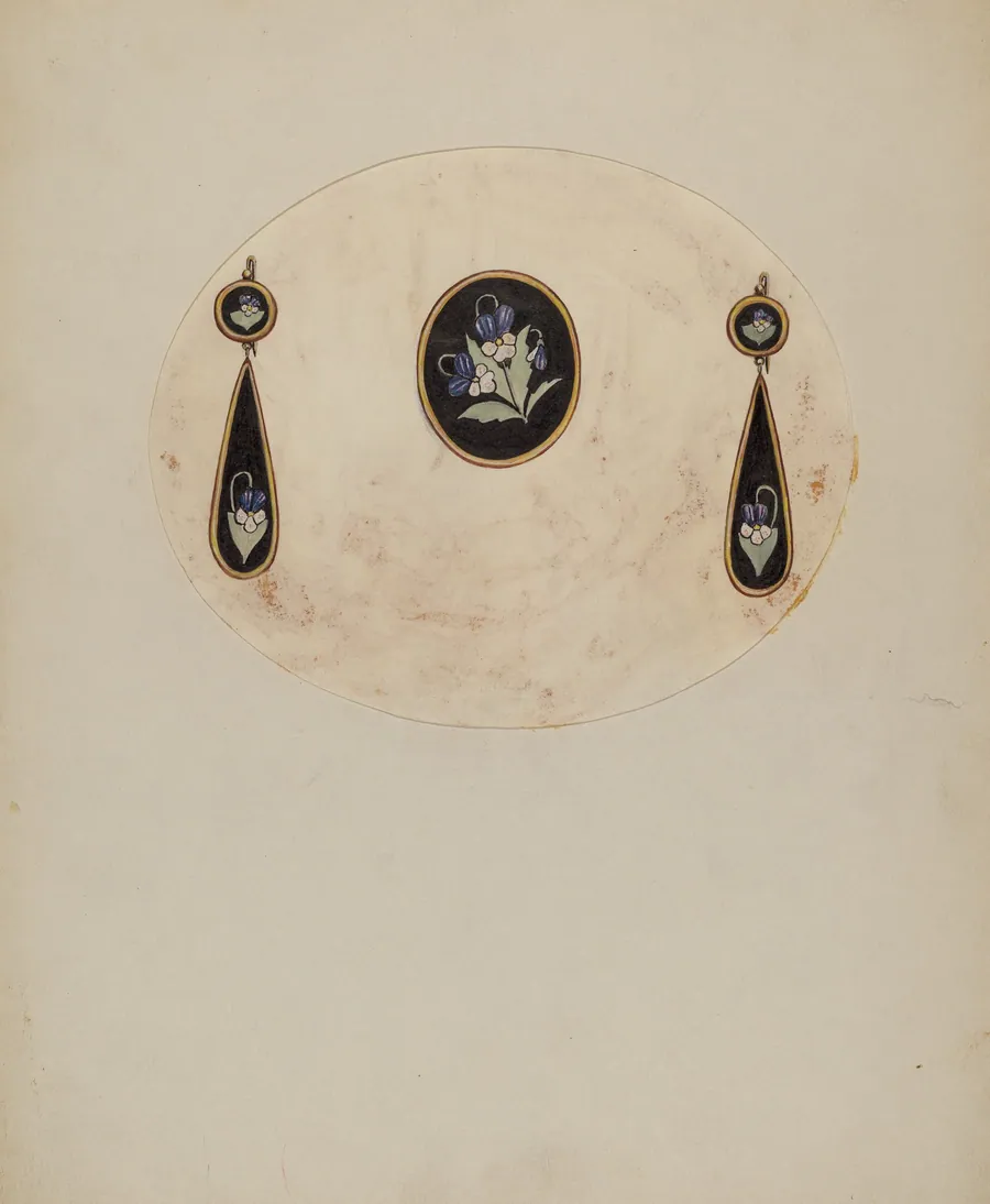Brooch and Earrings by G.A. Ayers