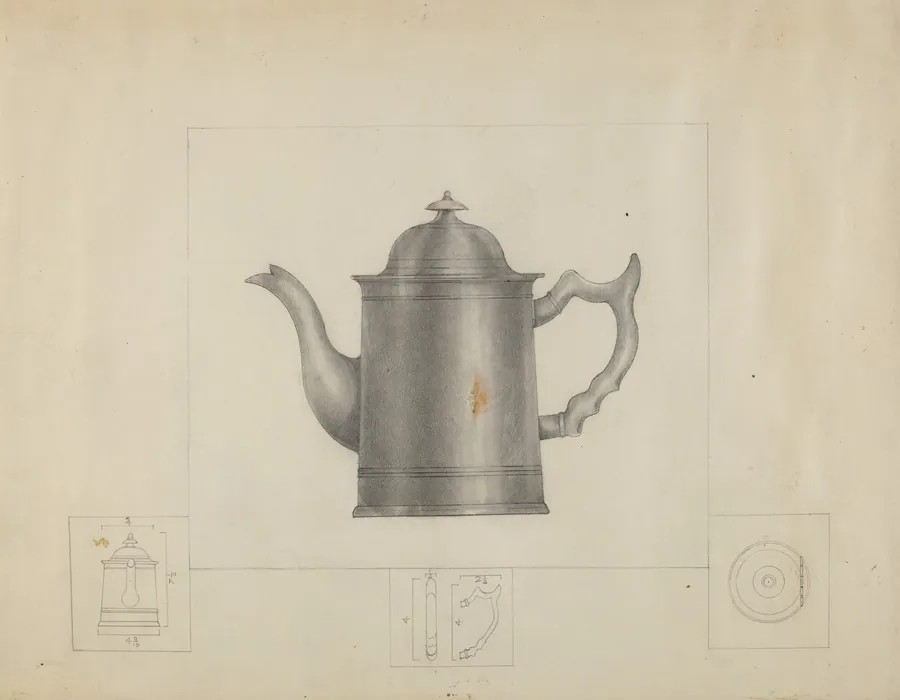 Pewter Coffee Pot by Henry Meyers