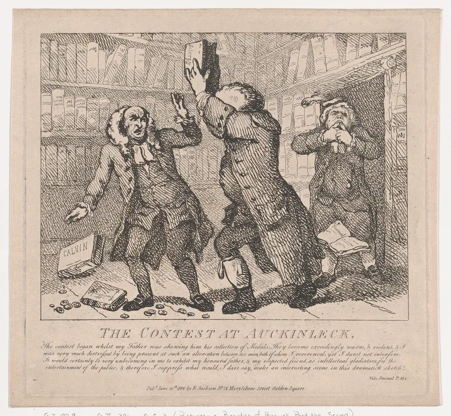 The Contest at Auckinleck (Picturesque Beauties of Boswell, Part the Second) by Thomas Rowlandson