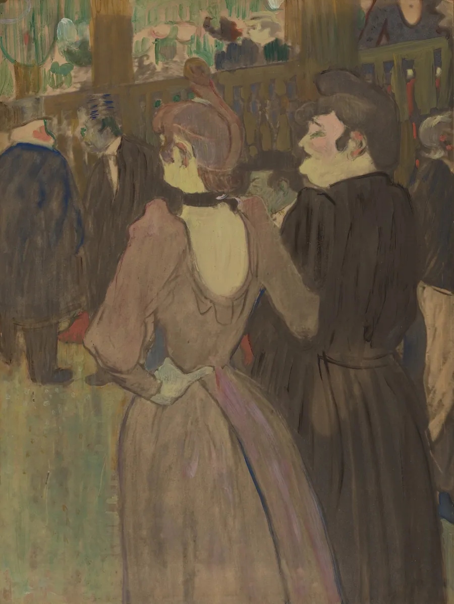 La Goulue and Her Sister by Henri de Toulouse-Lautrec