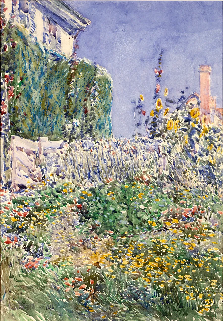 Thaxter's Garden by Childe Hassam, born Dorchester, MA 1859-died East Hampton, NY 1935