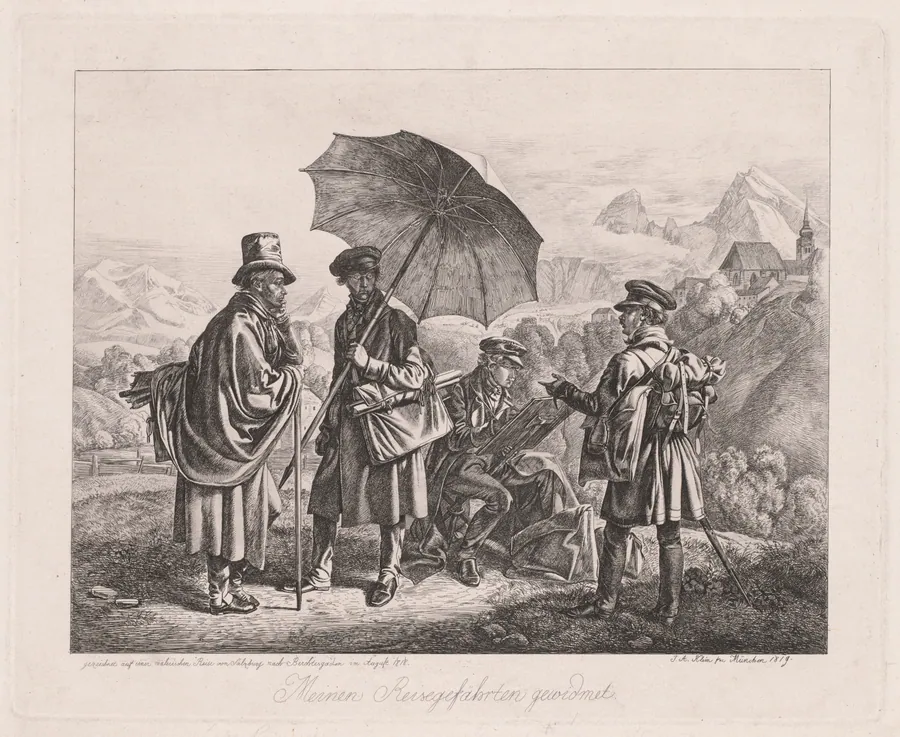 The Artists on Their Journey by Johann Adam Klein