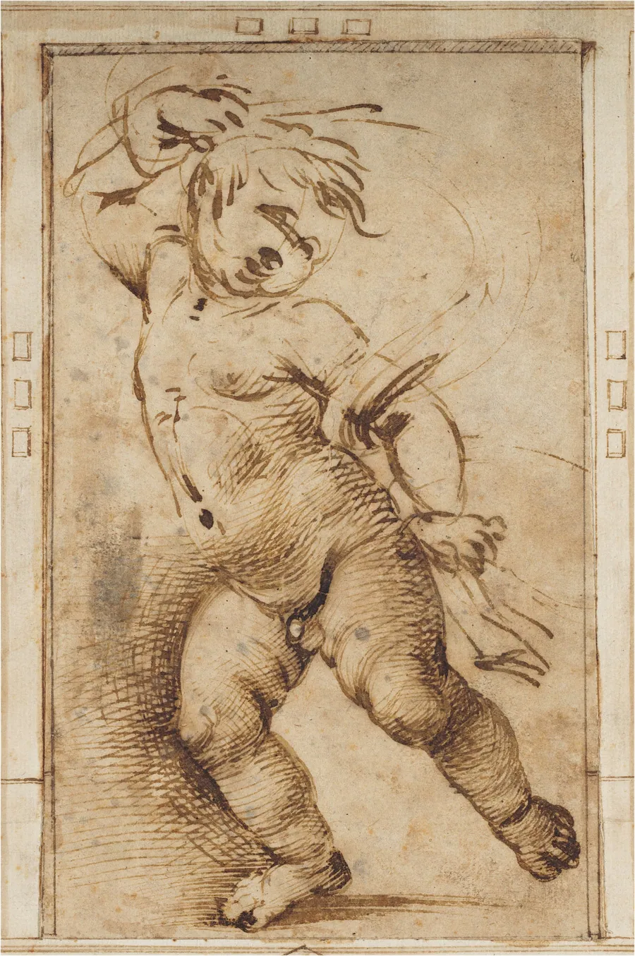 Dancing Putto Holding a Drapery by Filippino Lippi