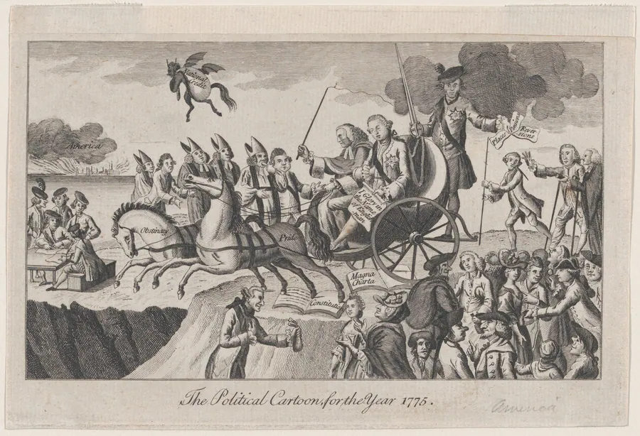 The Political Cartoon, for the Year 1775 by Anonymous, British, 18th century