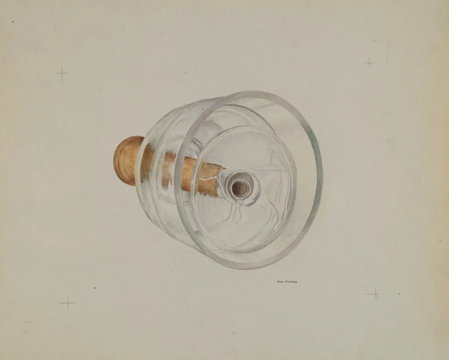 Glass Butter Mold by Donald Williams