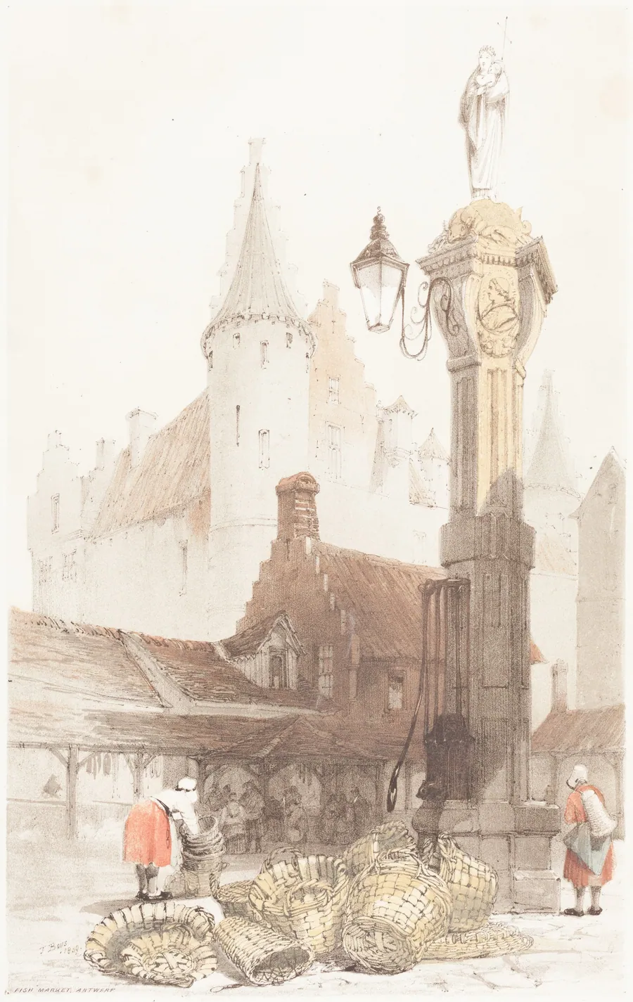 Fish Market, Antwerp by Thomas Shotter Boys