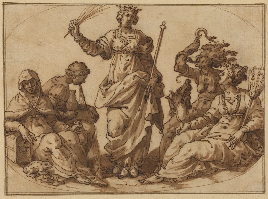 Virtue Triumphing over Vices by Italian 16th Century