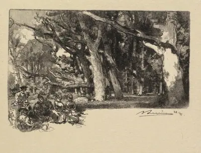 Fontainebleau Forest: Noon under the Trees (La Forêt de Fontainebleau: Midi sous bois)