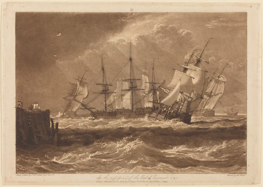 Ships in a Breeze by Joseph Mallord William Turner