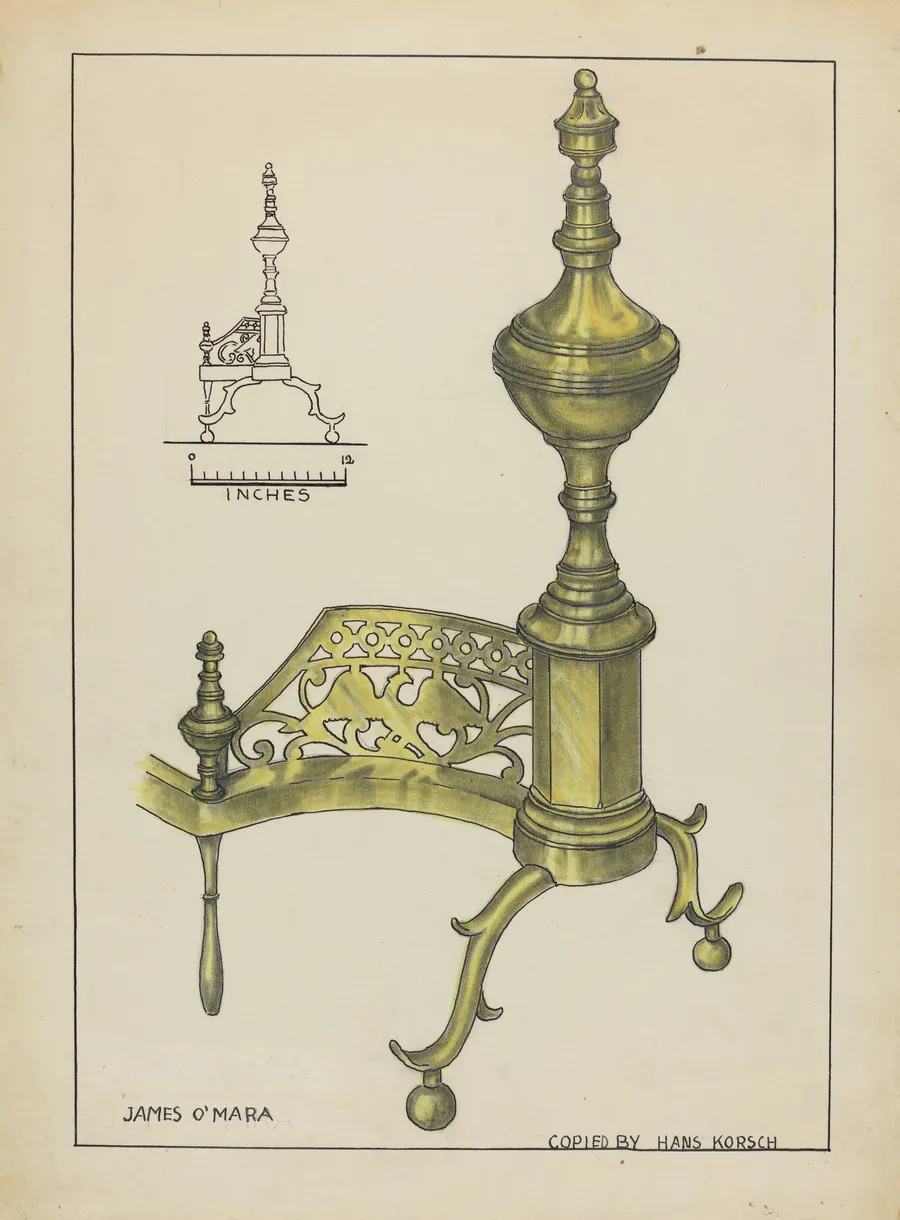 Andirons by Hans Korsch