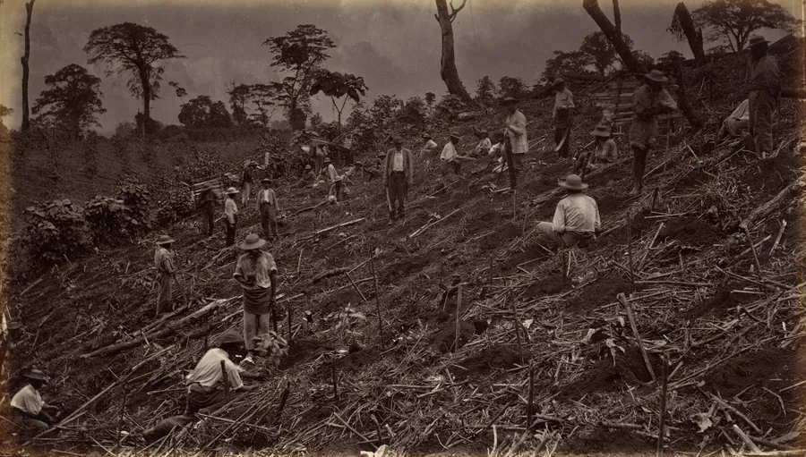 Setting out a Coffee Plantation at Antigua de Guatemala by Eadweard Muybridge