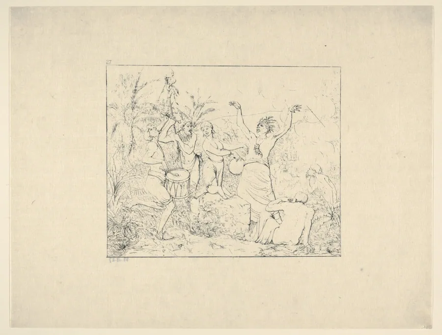 Free Negroes in Hayti (from Confederate War Etchings) by Adalbert John Volck