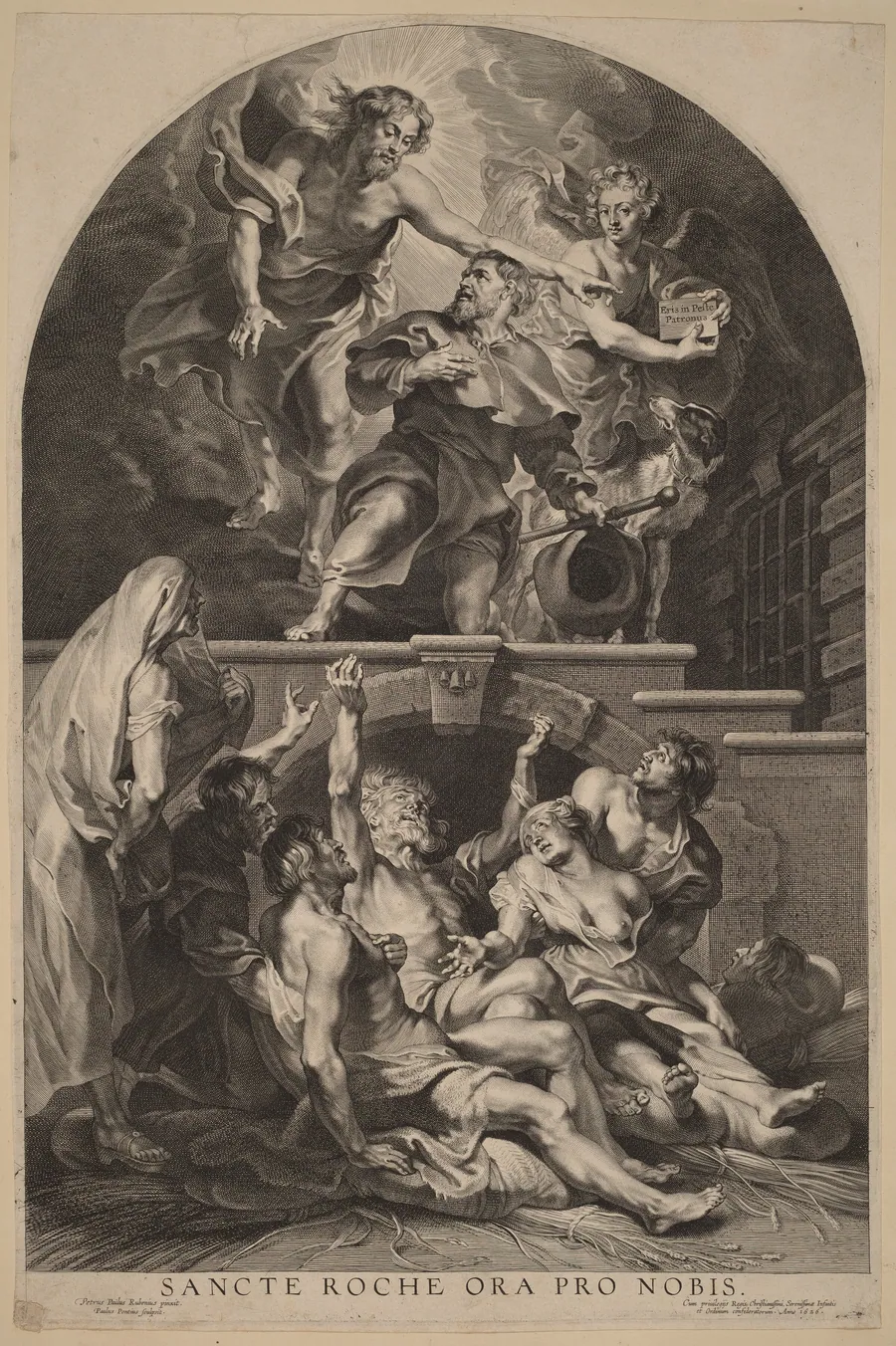 Jesus Christ Appearing to Saint Roch by Paulus Pontius
