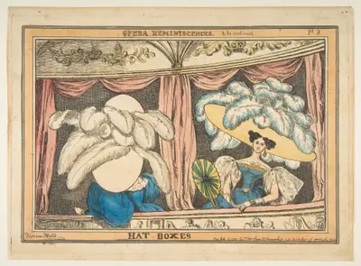 Opera Reminiscences, Plate 2: Hat Boxes