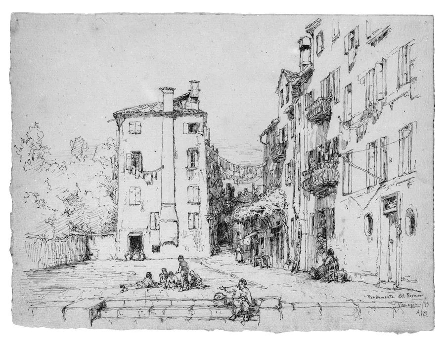 Fondamenta del Forner, Venice by Andrew Fisher Bunner