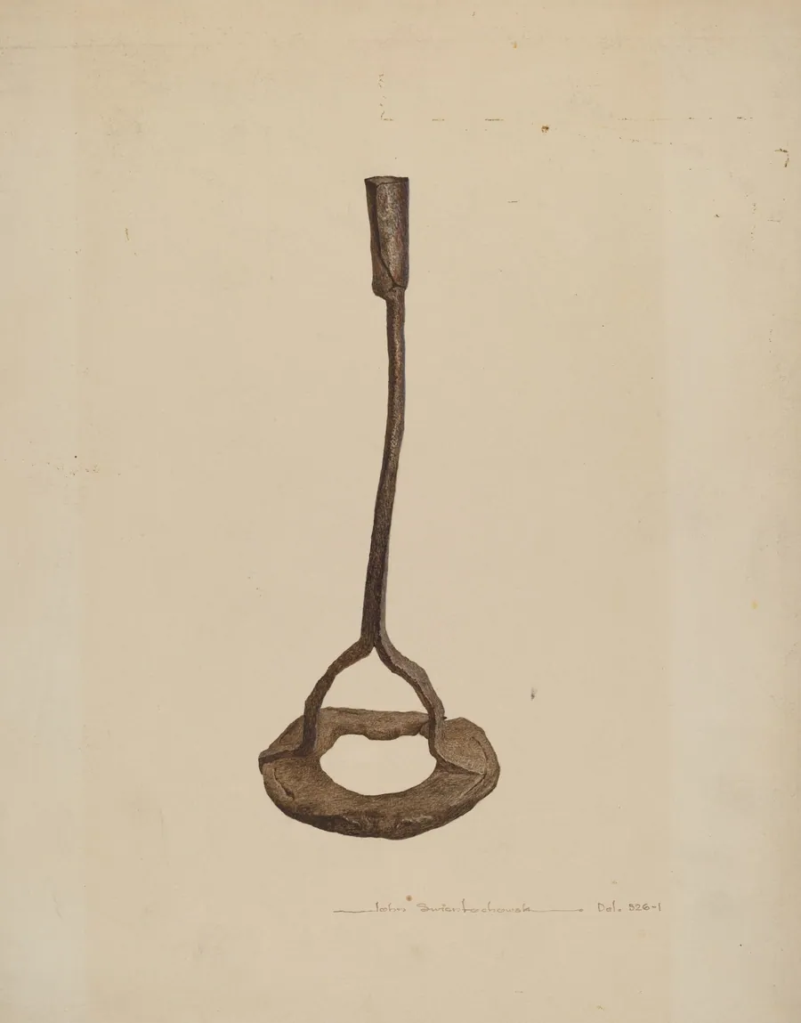 Horse Shoe Candle Holder by John Swientochowski