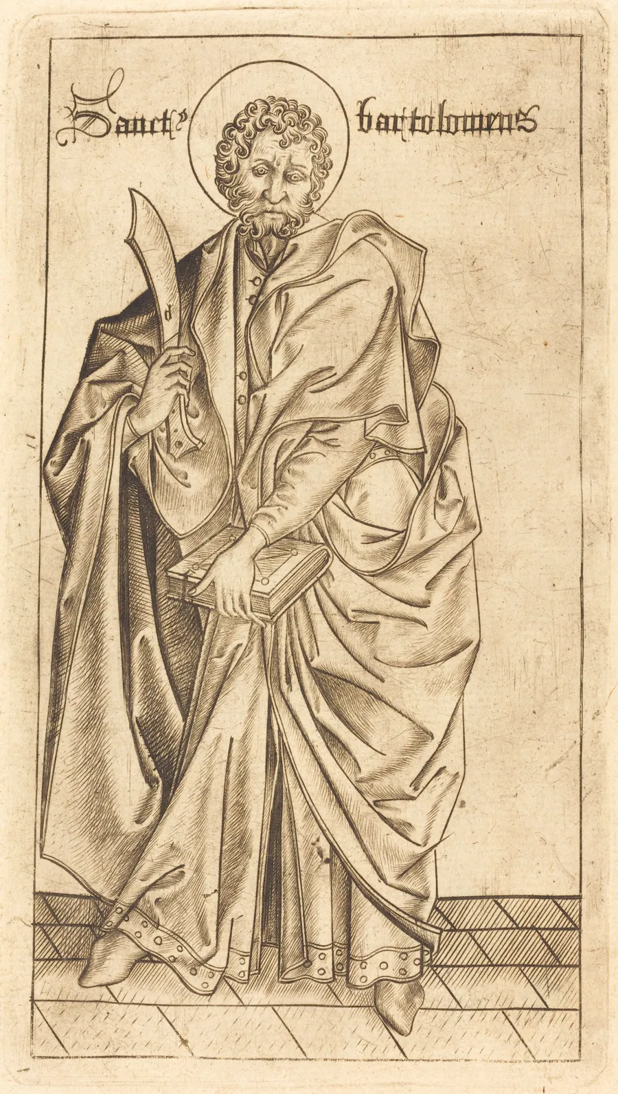 Saint Bartholomew by Israhel van Meckenem