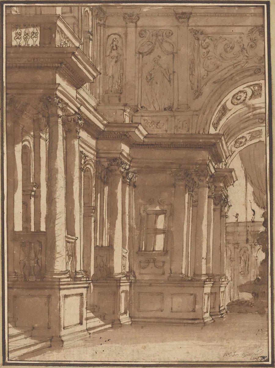 Interior of a Palace by Juste-François Boucher