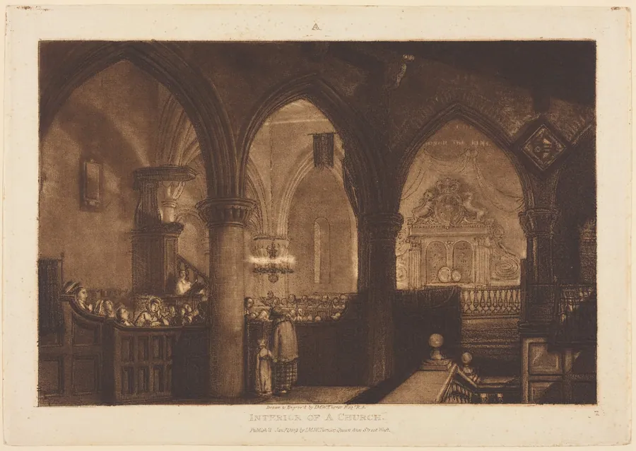 Interior of a Church by Joseph Mallord William Turner