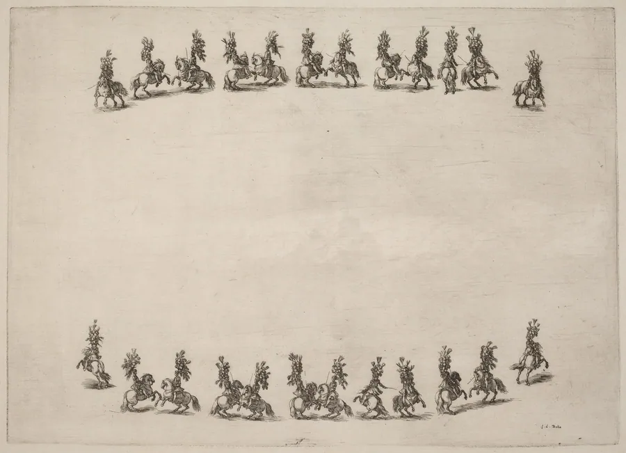 Twenty-Four Cavorting Cavaliers by Stefano Della Bella
