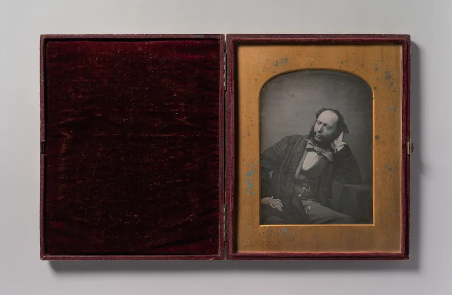 [Seated Middle-aged Man in Bow Tie and Jacket] by John Watkins