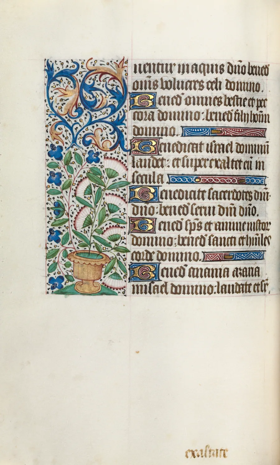 Book of Hours (Use of Rouen): fol. 43v by Master of the Geneva Latini