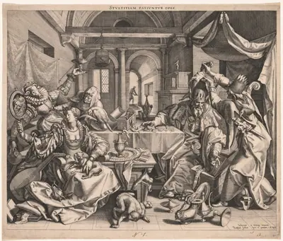 Stultitiam patiuntur opes (Wealth permits Stupidity), or, Allegory of Wealth, Lust, and Stupidity