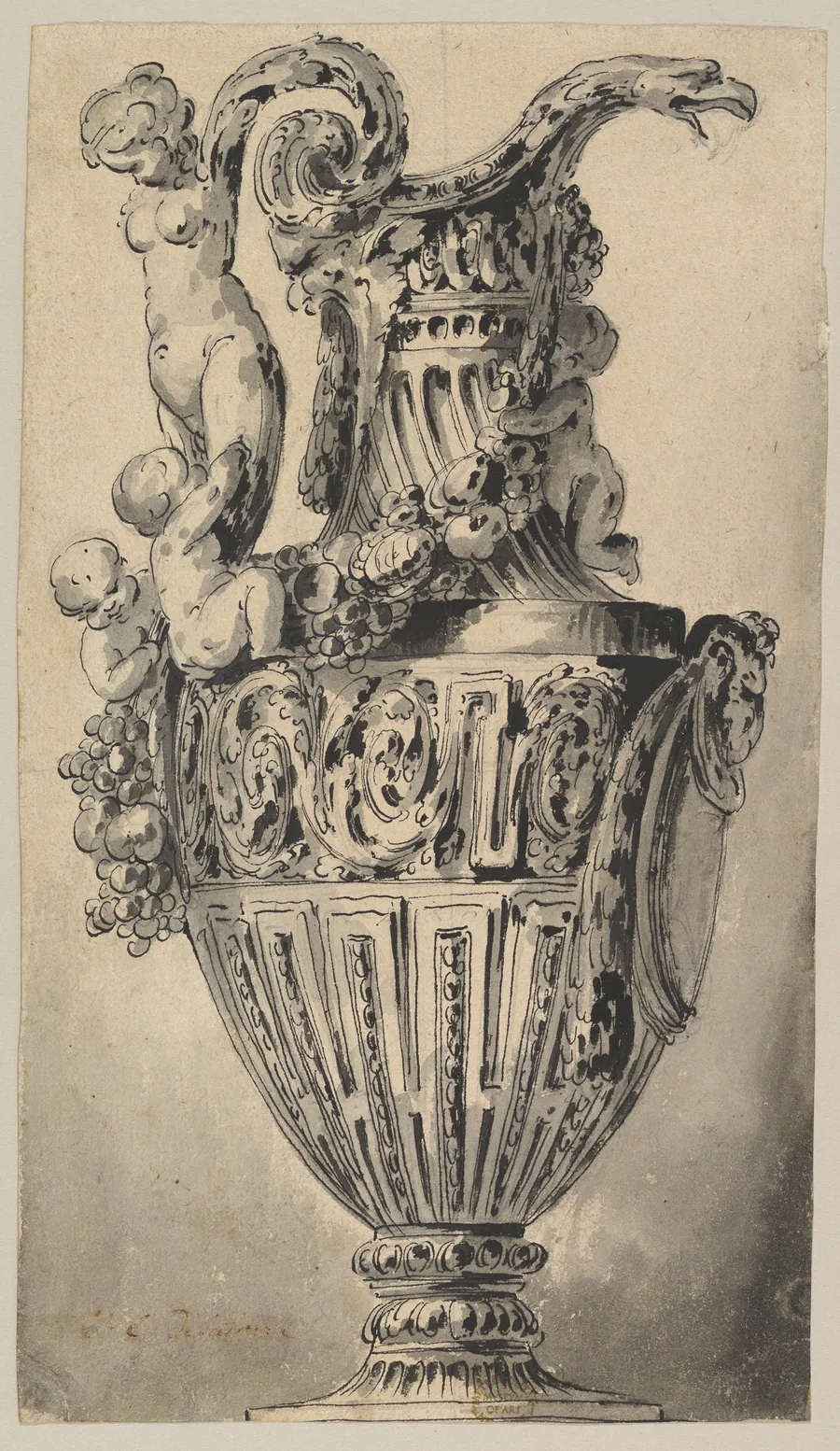 Design for a Ewer by Jean Charles Delafosse