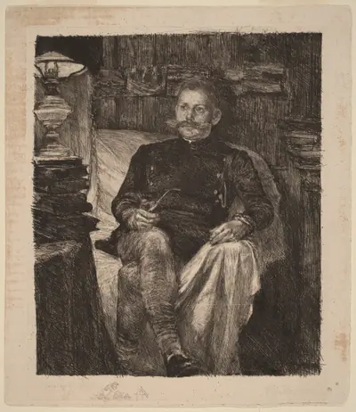 Franz Rose in His Study