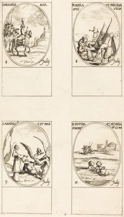 St. Procopius; Sts. Aquila and Prisca; St. Anatolia; Sts. Rufina and Secunda