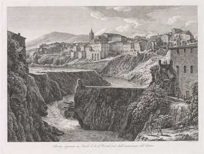 Rovine cagionate in Tivoli, dall'escrescenza dell'Aniene (Tivoli Damaged by the Flood of the River Aniene)