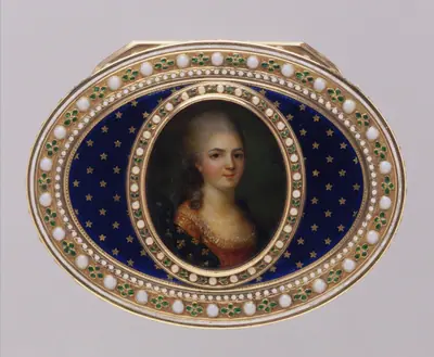 Snuffbox with portrait of a member of the French royal family, probably a daughter of Louis XV