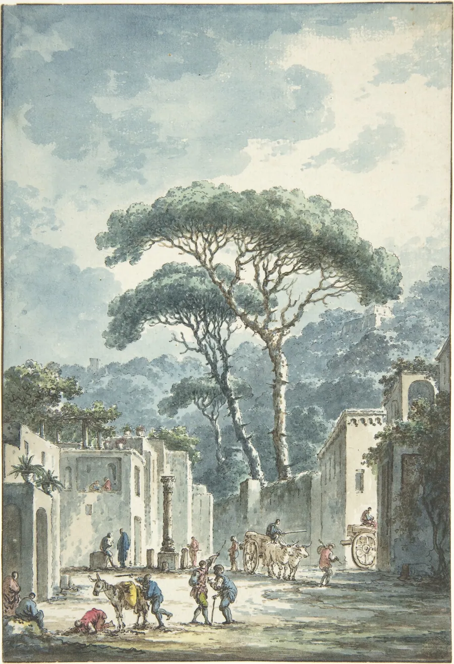 Road Leading to the Grotto of Posillipo by Claude Louis Châtelet