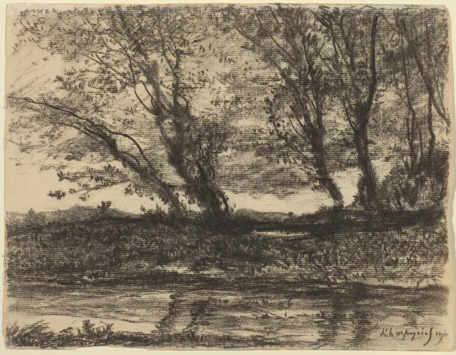 Landscape by Henri-Joseph Harpignies