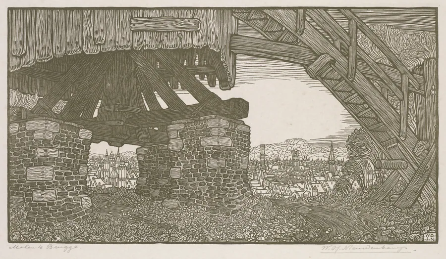 Mill at Bruges by Wynand Otto Jan Nieuwenkamp