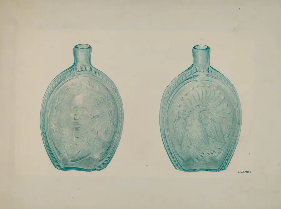 Washington Eagle Flask by V.L. Vance