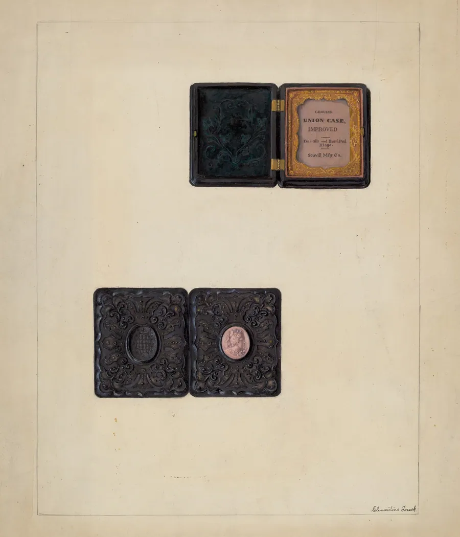Carved Cameo in Daguerreotype Case by Clementine Fossek