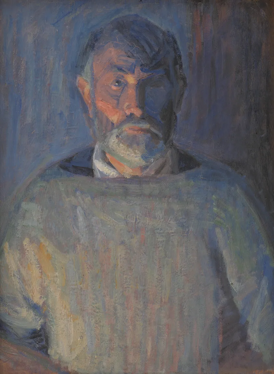 Selvportræt. Lampelys by Niels Larsen Stevns