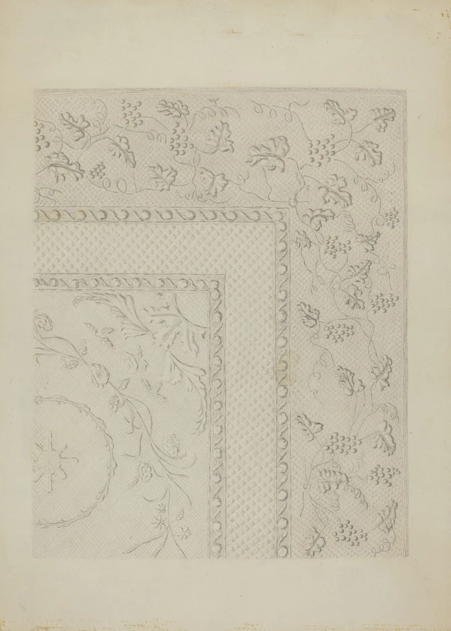 White Quilted Coverlet by Edward L. Loper