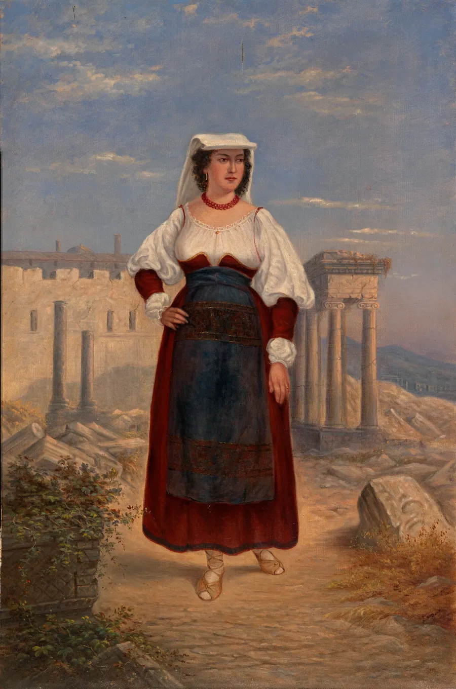 Italian Woman by Antonion Zeno Shindler, 1813 Bulgaria-died Washington, DC 1899