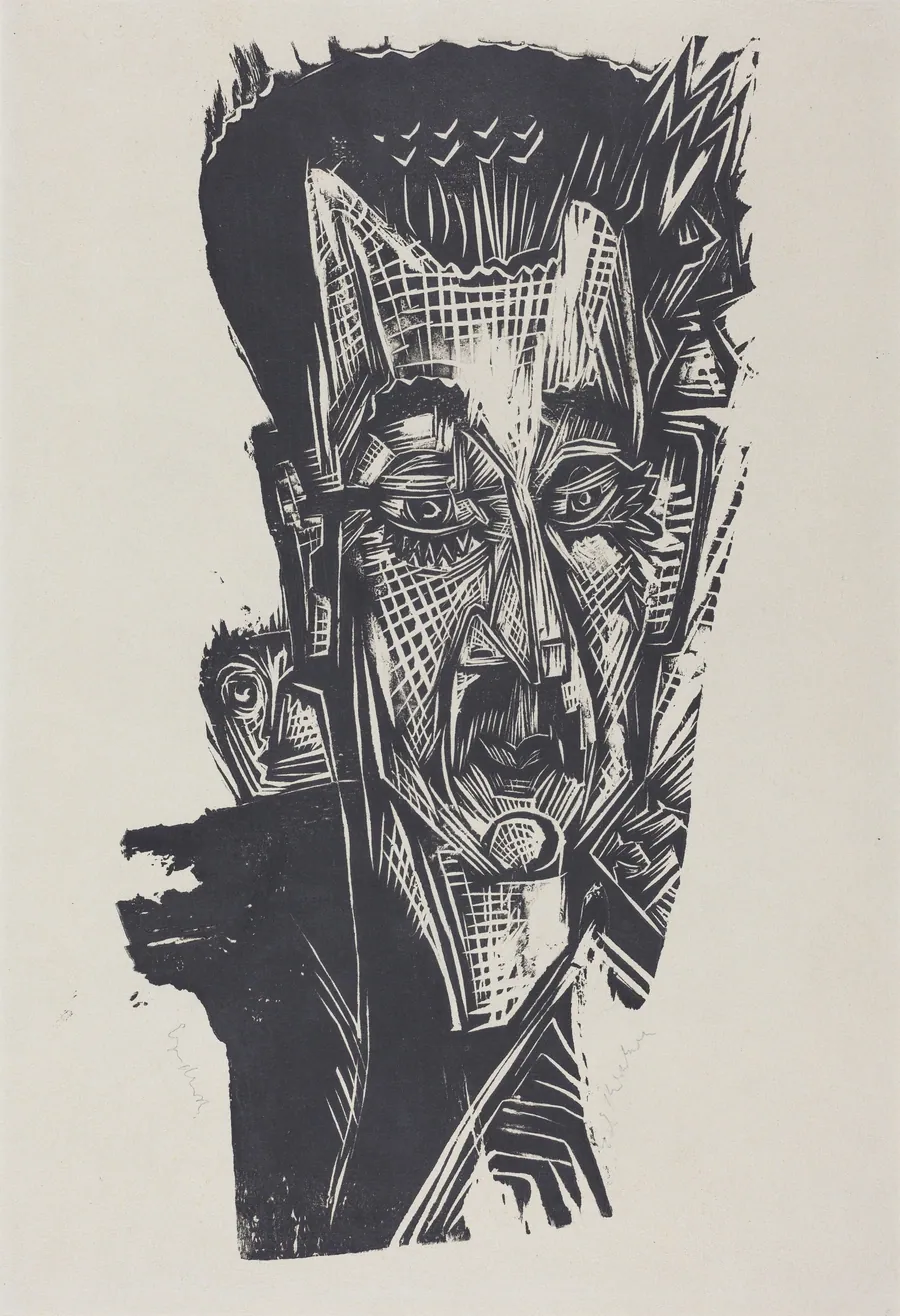 Dr. Ludwig Binswanger (Kopf Dr. Ludwig Binswanger) by Ernst Ludwig Kirchner