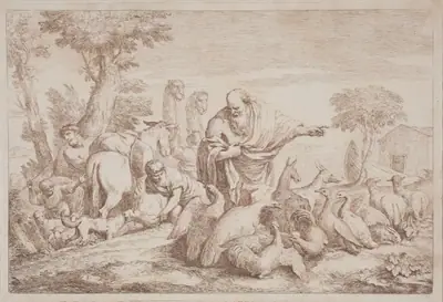 Noah Leading the Animals to the Ark