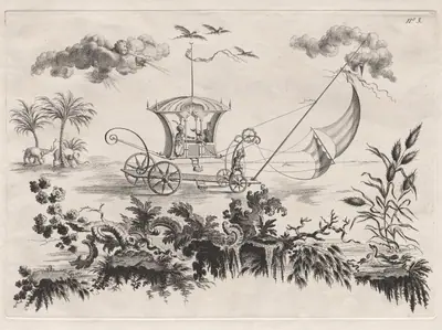 The Carriages used on the Moon and which move by sails