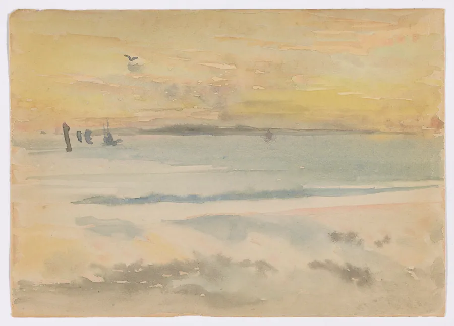 St. Ives: Sunset by James McNeill Whistler (1834-1903)